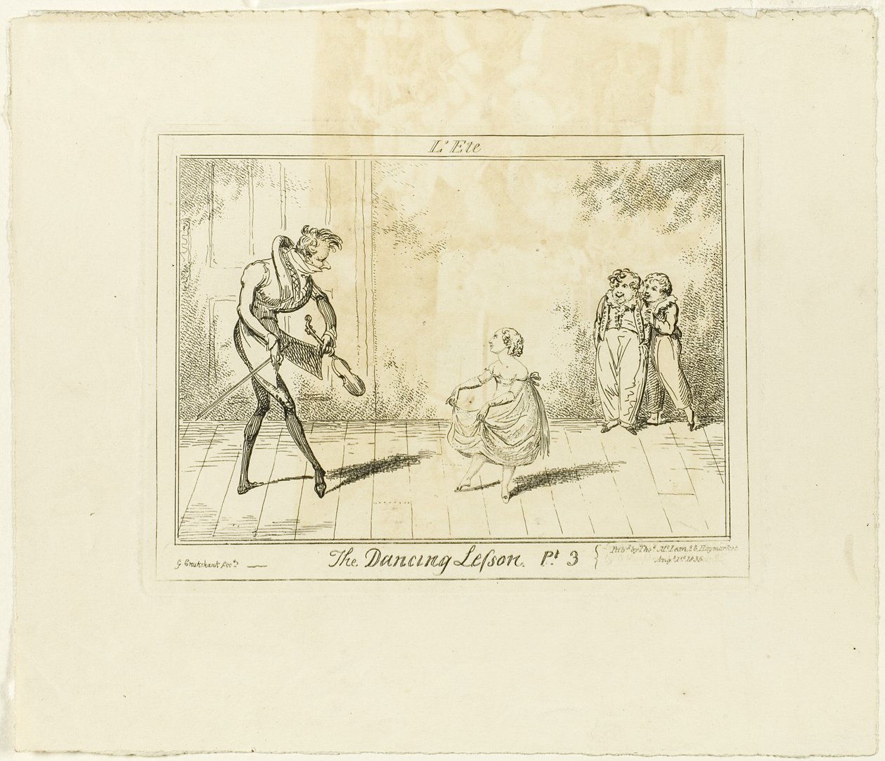 The Dancing Lesson, Part 3: Summer by George Cruikshank