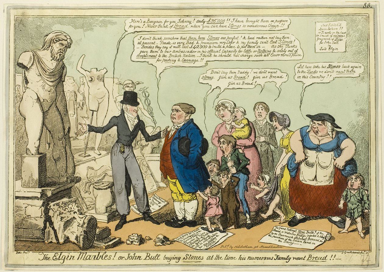 The Elgin Marbles by George Cruikshank