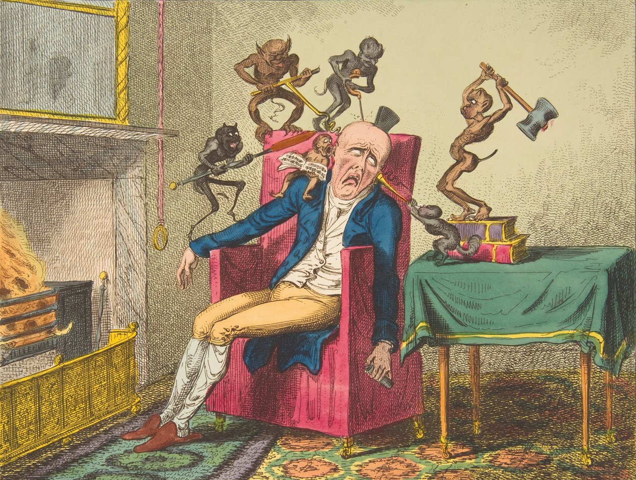 The Head Ache, February 12, 1819 by George Cruikshank