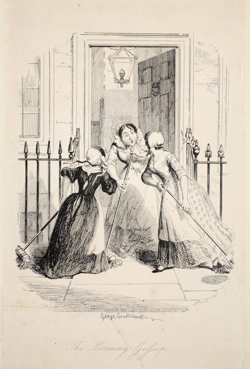 The Morning Gossip, from The Greatest Plague of Life, 1847 by George Cruikshank