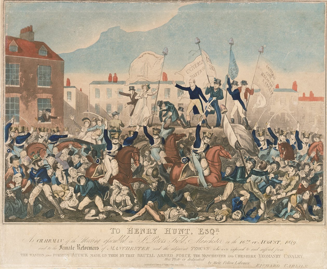 The Peterloo Massacre by George Cruikshank: Fine art print