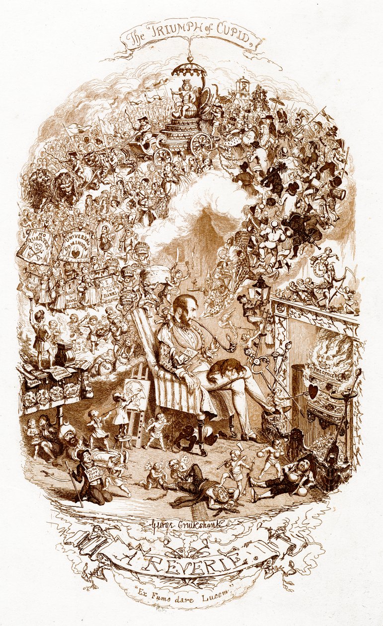 The Triumph of Cupid, 19th century by George Cruikshank