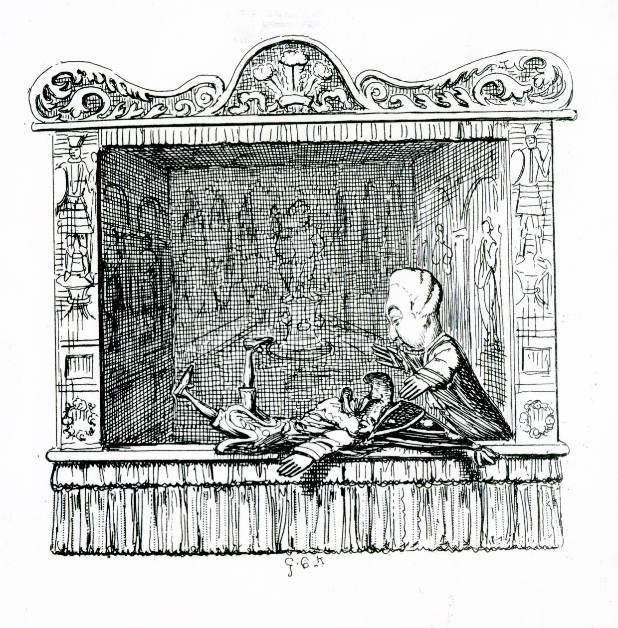 The doctor with Mr Punch by George Cruikshank
