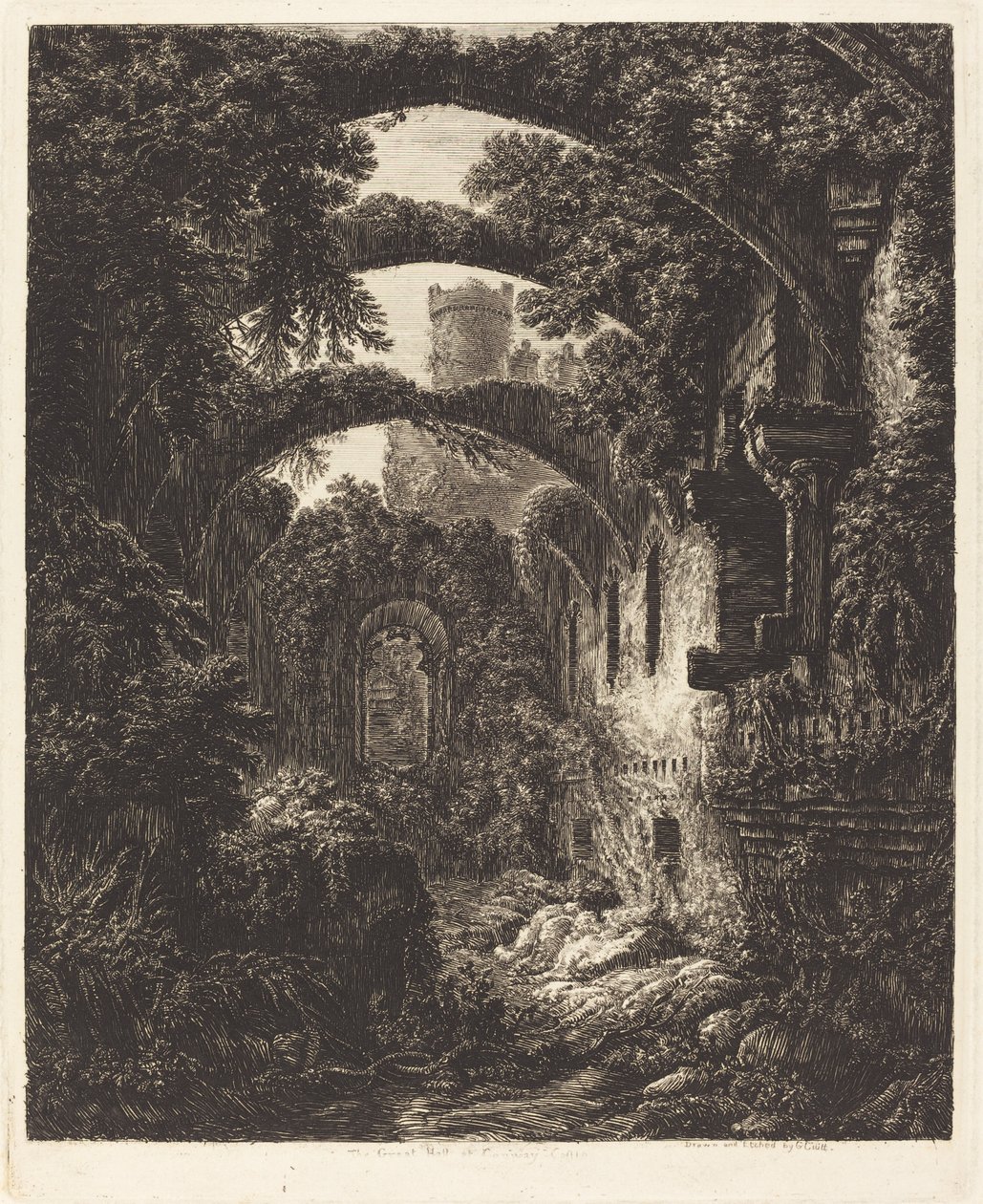 The Great Hall at Conway Castle by George Cuitt the Younger