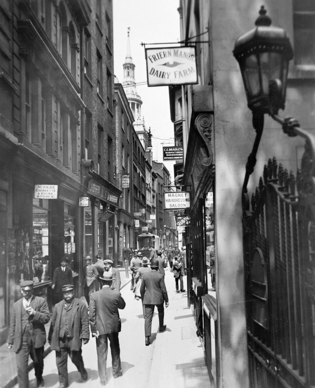 Bow Lane looking north, City of London by George Davison Reid
