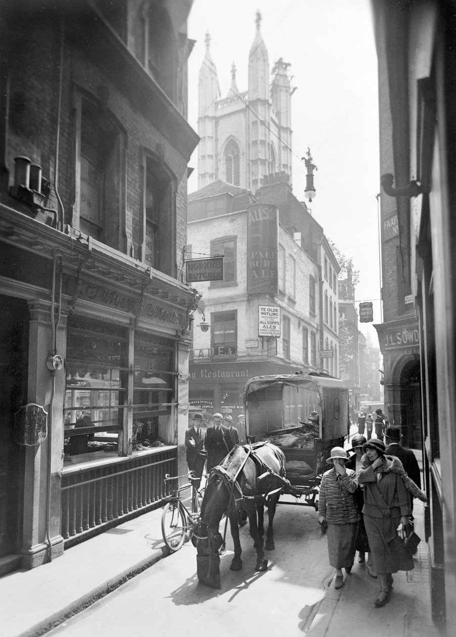 Bow Lane looking south, City of London by George Davison Reid