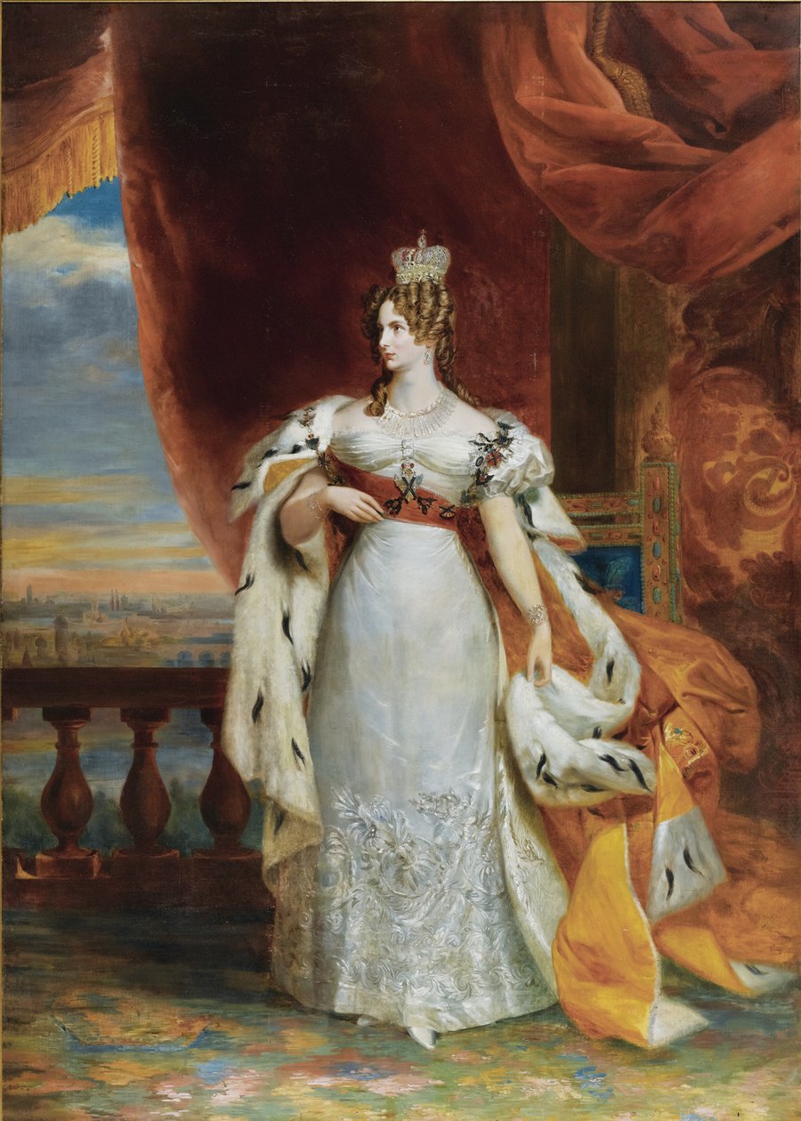 Portrait of Empress Alexandra Fyodorovna Charlotte of Prussia, Emperor Nicholas I