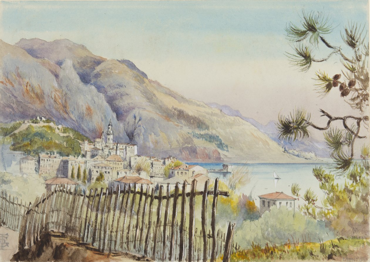Mentone, Looking East, 5th March 1878 by George Douglas Tinling