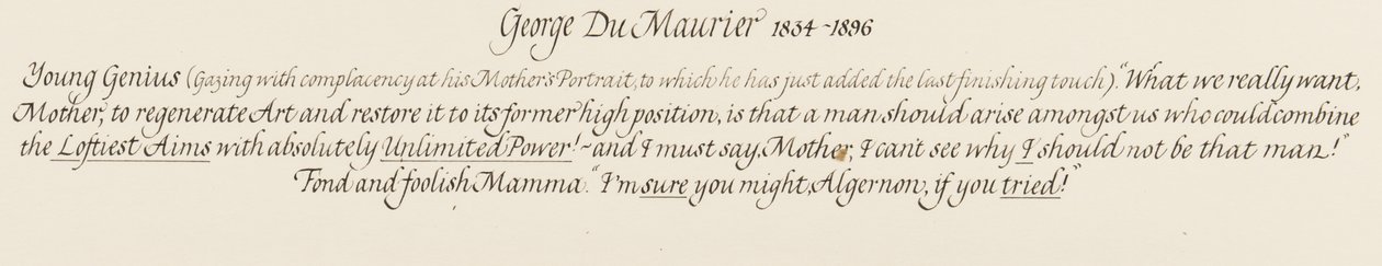 Algernon, a Young Genius and his Fond and Foolish Mama, 1879 by George du Maurier