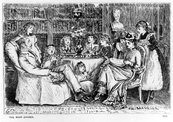 The Main Chance, Illustration from Punch, 1878 by George du Maurier