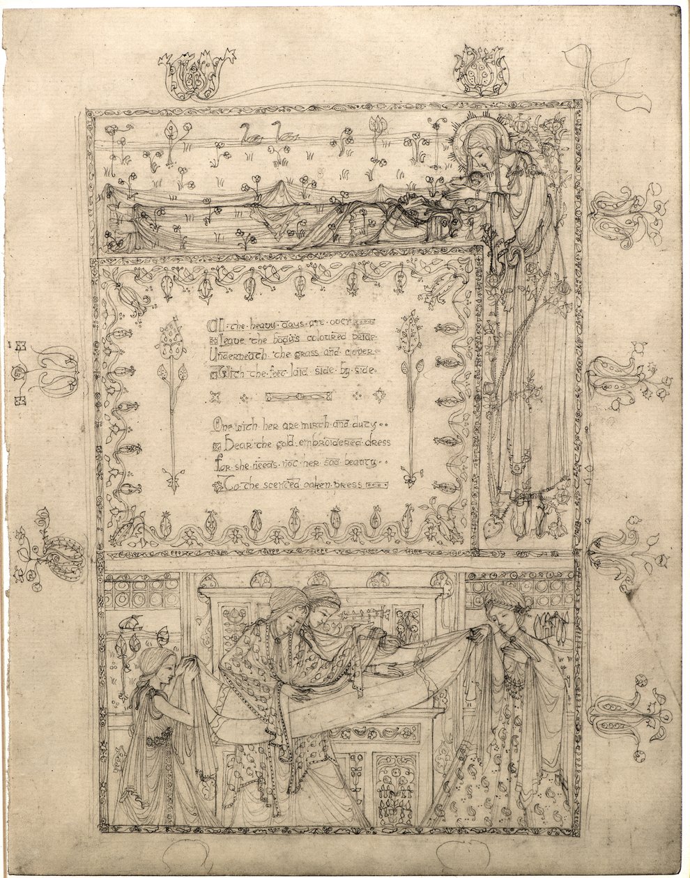 Study for an Illumination for "A Dream of a Blessed Spirit" by George Dutch Davidson