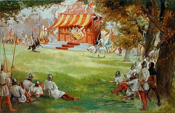 A Jousting Tournament, from Sir Nigel and the White Company by Sir Arthur Conan Doyle by George Edmund Butler