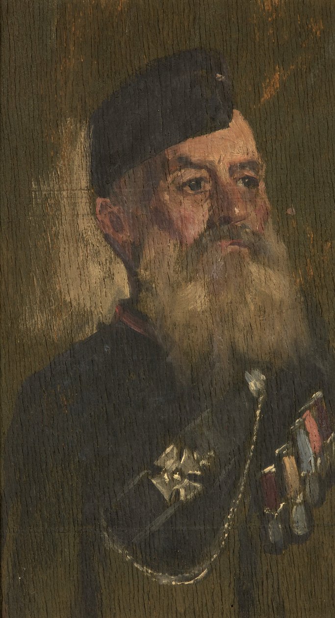 Portrait of J. Fisher, Rifle Bgde, c.1920 by George Edmund Butler