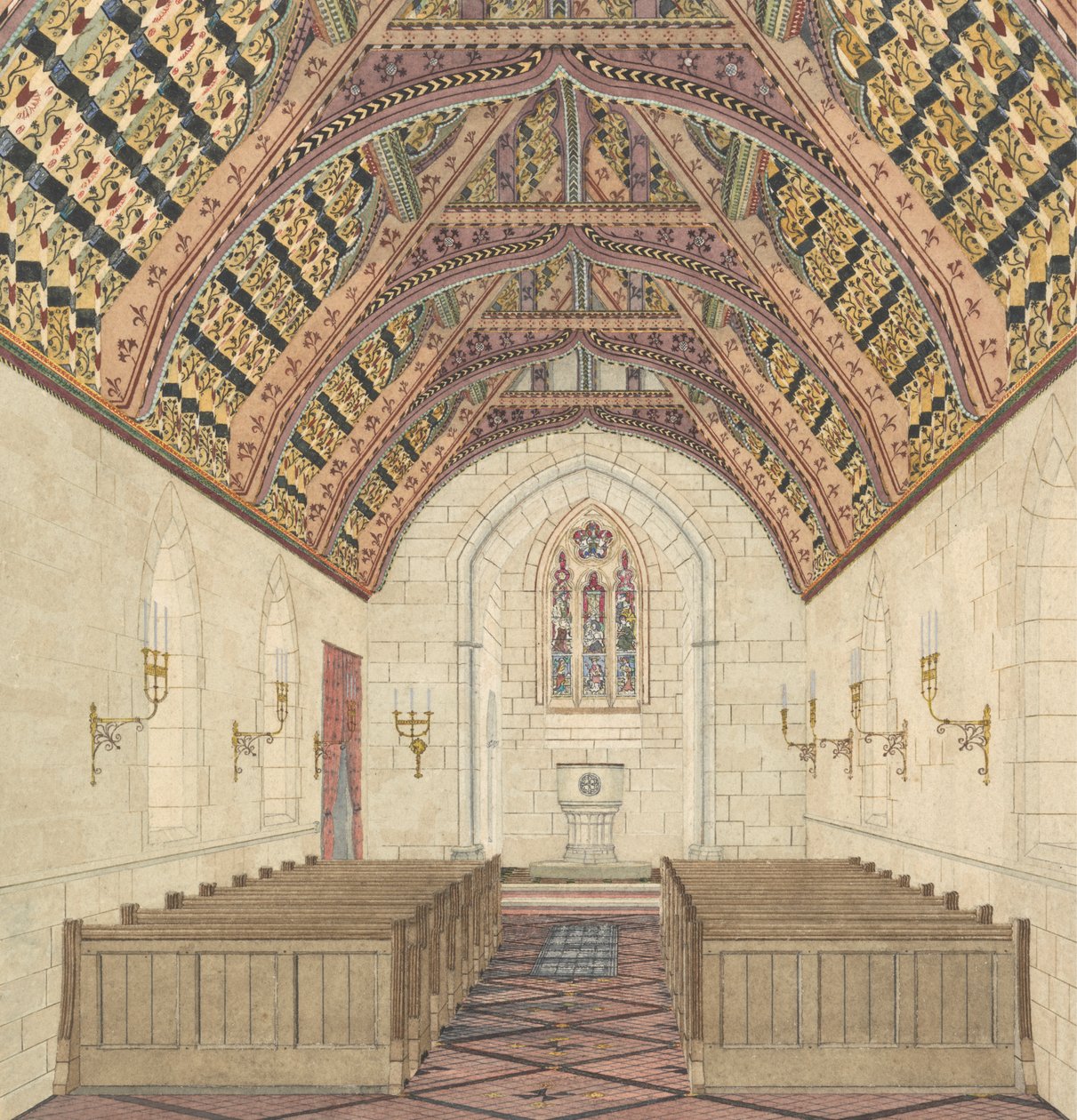 Perspective for a Church Interior by George Edmund Street