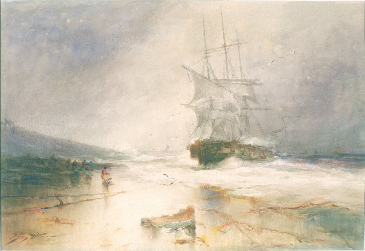 Wreck of the Salween, South Shields Sands by George Edward Horton