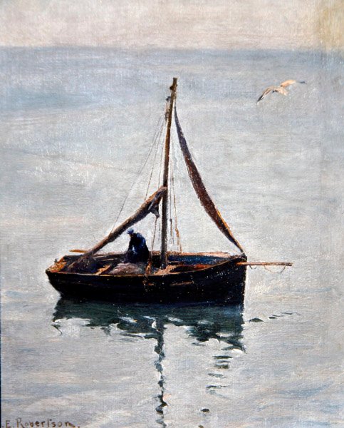 Mending the Nets, c.1910 by George Edward Robertson
