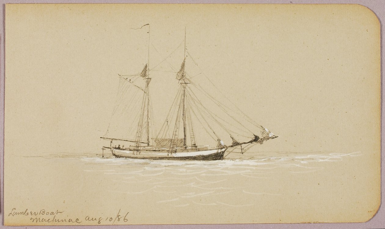 Lumber Boat, Mackinac by George Elbert Burr