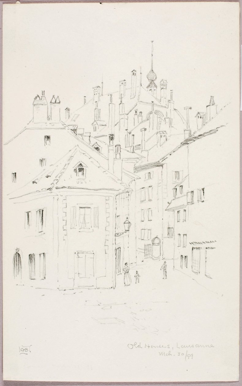 Old Houses, Lausanne by George Elbert Burr