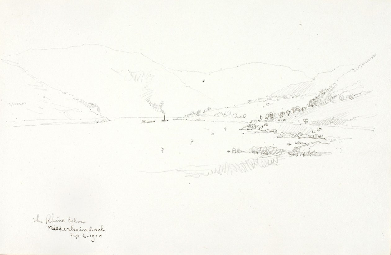 The Rhine below Niederheimbach by George Elbert Burr