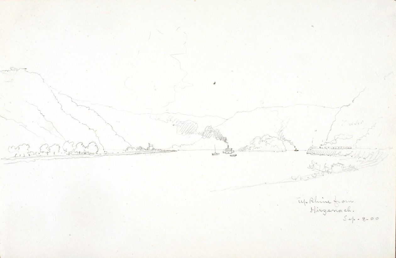 Up Rhine from Hirzenach by George Elbert Burr