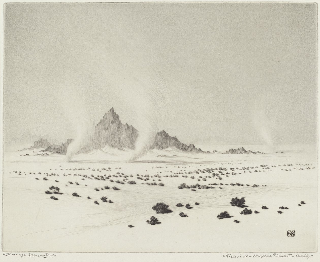 Whirlwinds, Mojave Desert, California by George Elbert Burr
