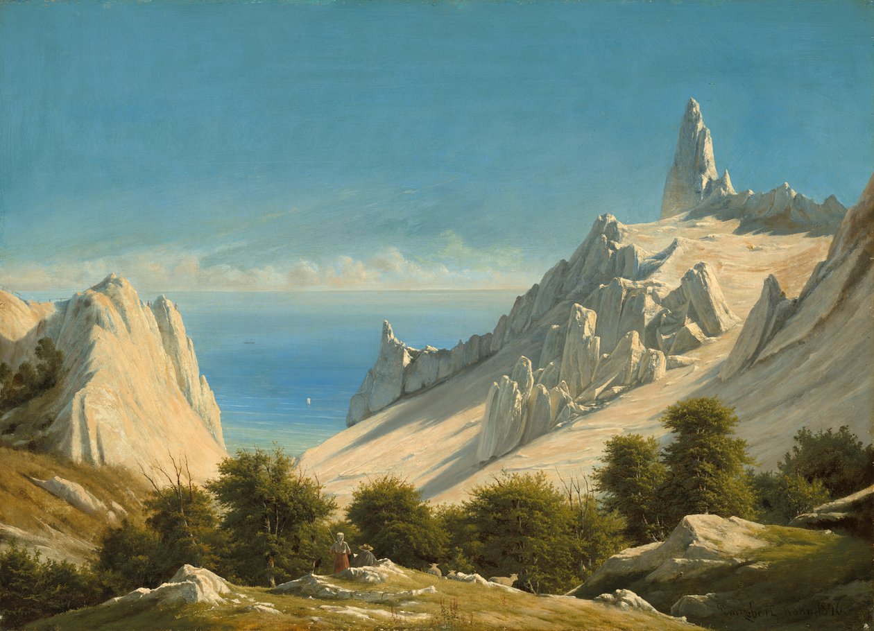View of Sommerspiret, the Cliffs of Møn by George Emil Libert