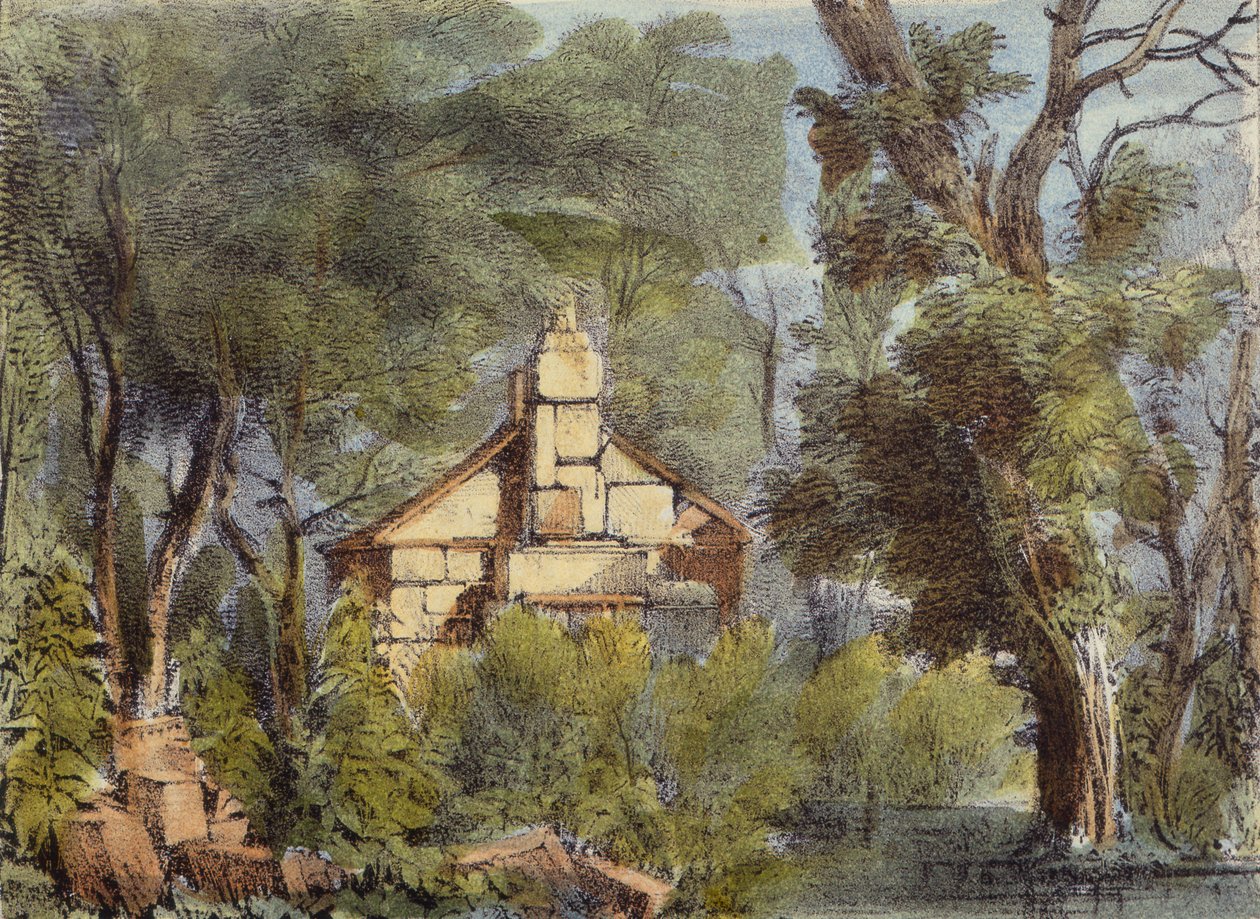 Stone House, Richmond Gardens, plate 23 from Kew Gardens: A Series of Twenty-Four Drawings on Stone, engraved by Charles Hullmandel, published 1820 by George Ernest after Papendiek
