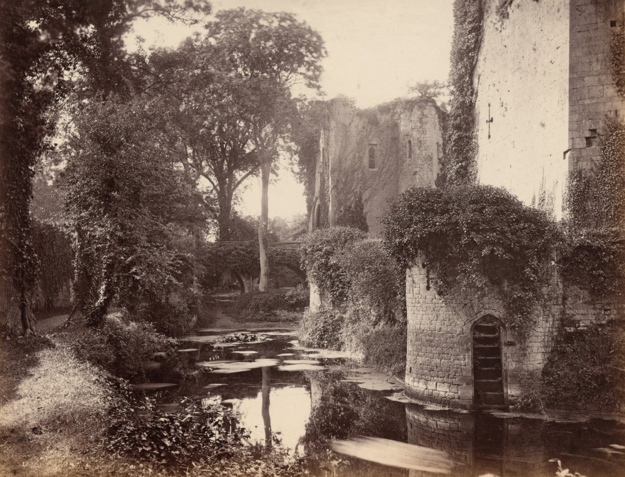 Raglan Castle, 1860s by George Esq. Shadbolt