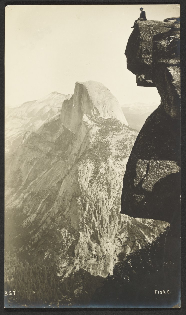 Glacier Point (3200 feet) and Half Dome (5000 feet) by George Fiske