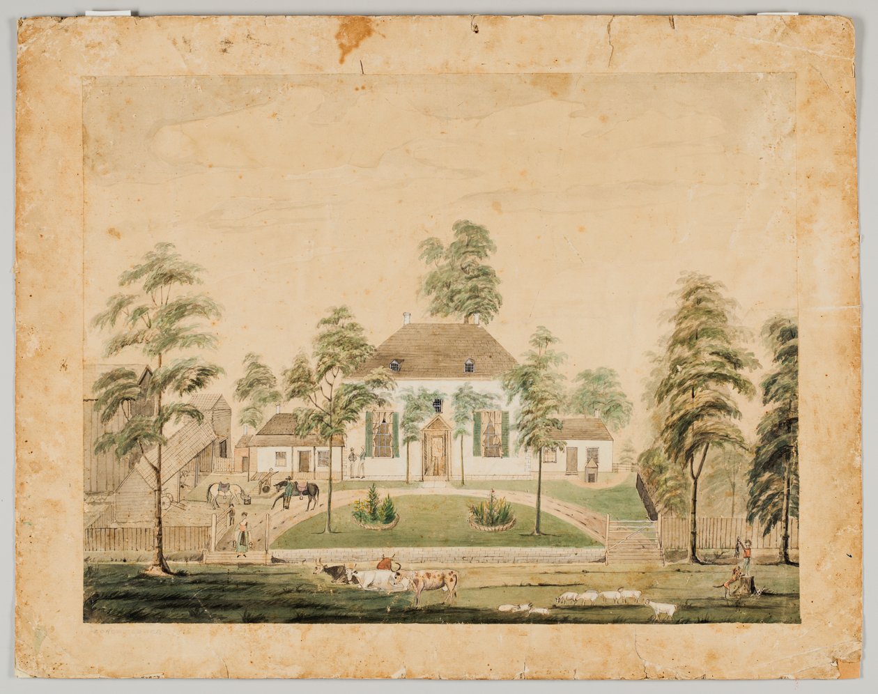 Park House, Albion, Illinois, 1816 by George Flower
