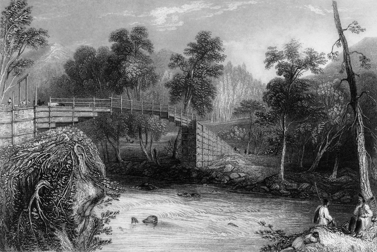 Bridge at Bhurkote by George Francis White