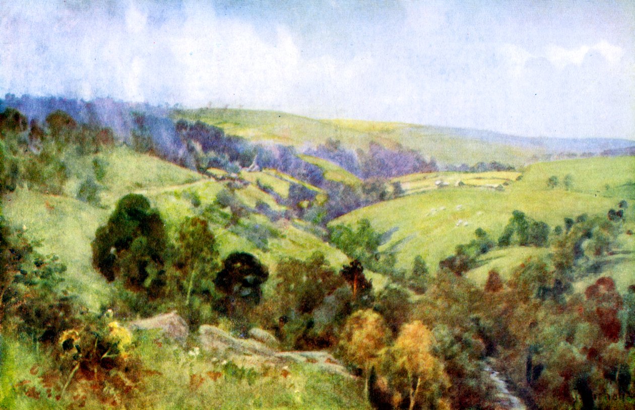 On the Hills near Harrogate, Yorkshire by George Franck Nicholls