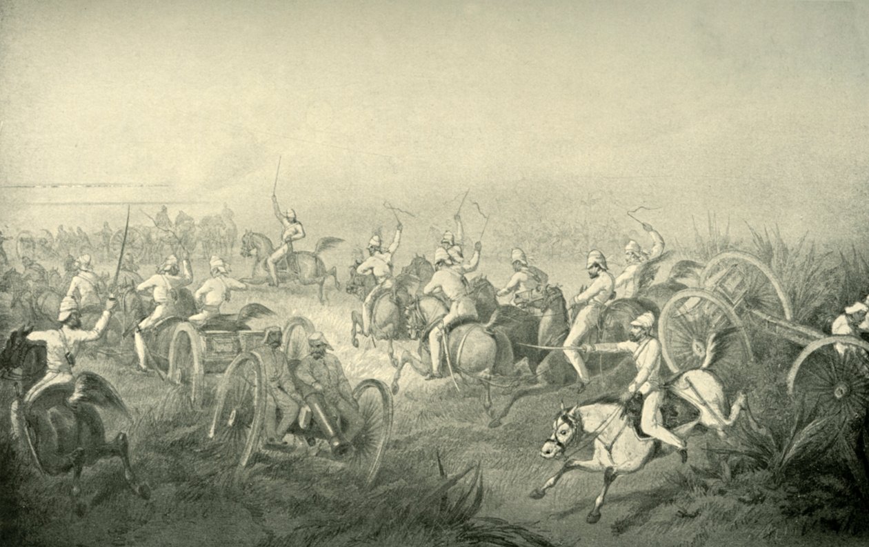 Indian Horse Artillery Galloping Into Action, 1850s, 1901 by George Francklin Atkinson