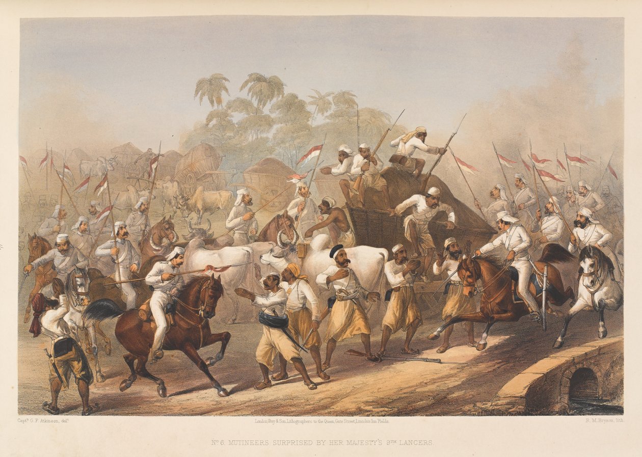 Mutineers Surprised by Her Majesty’s 9th Lancers, 1857 by George Francklin Atkinson