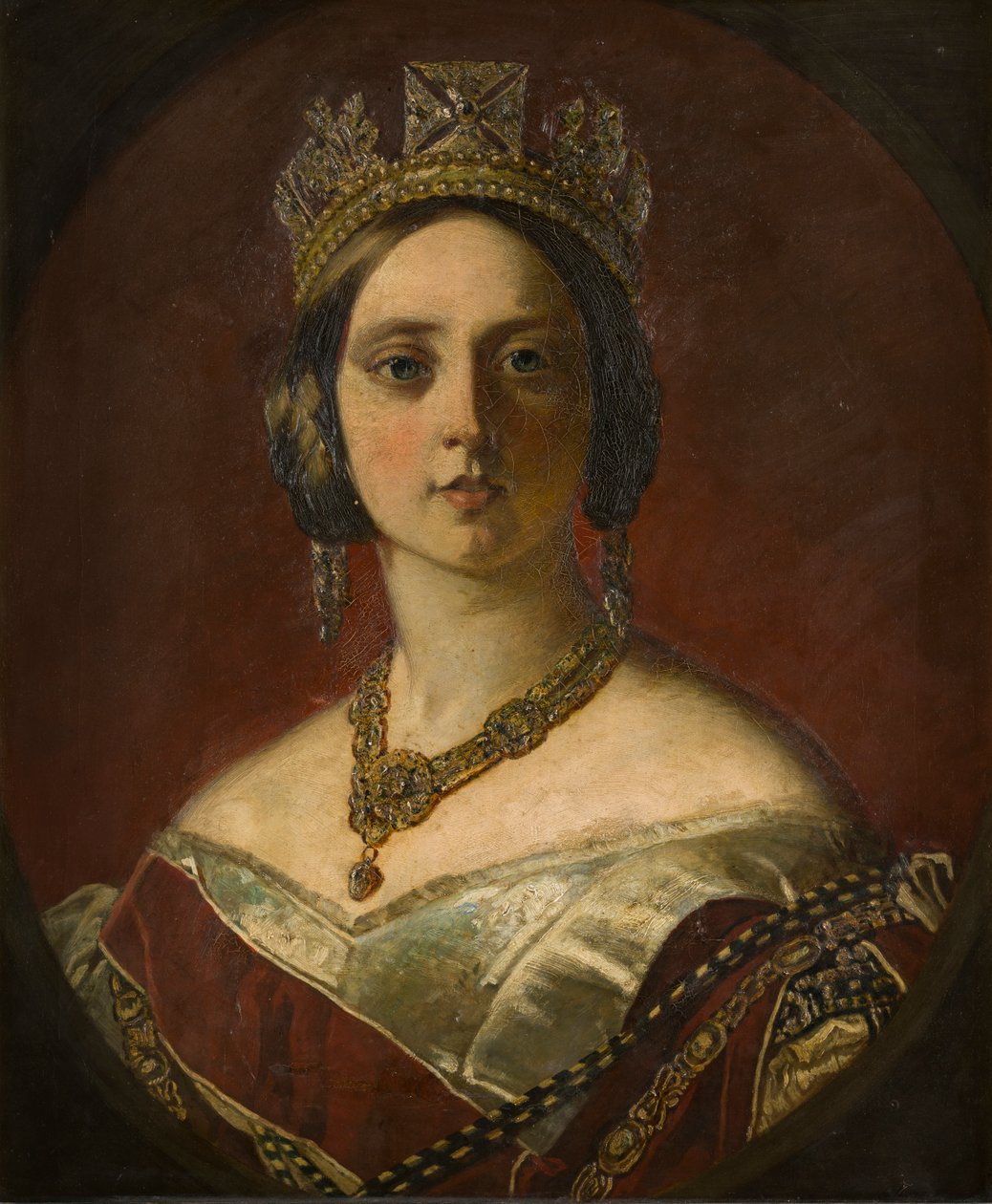 Portrait of Queen Victoria, when a young lady by George Frederick Clarke