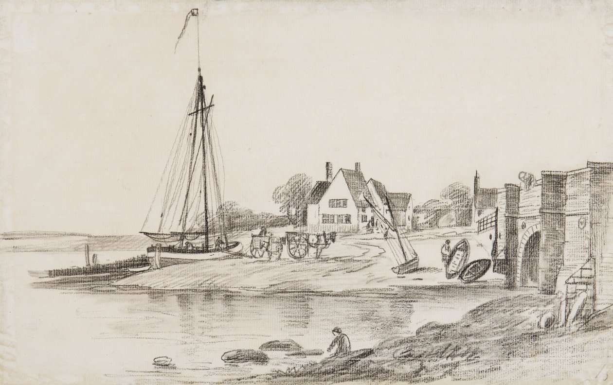 Bourne Bridge and Ostrich Creek off the river Orwell, with 