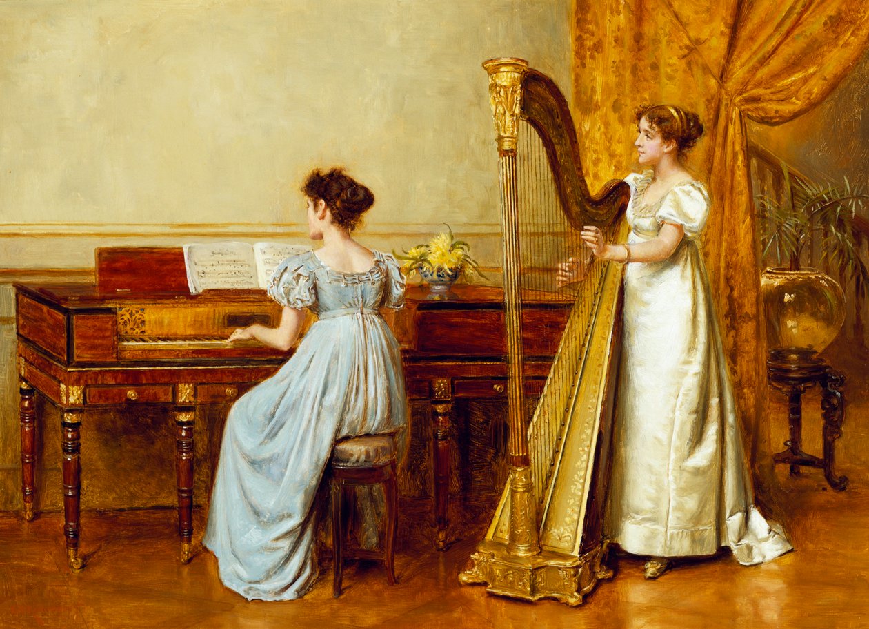 The Music Room by George Goodwin Kilburne: Fine art print