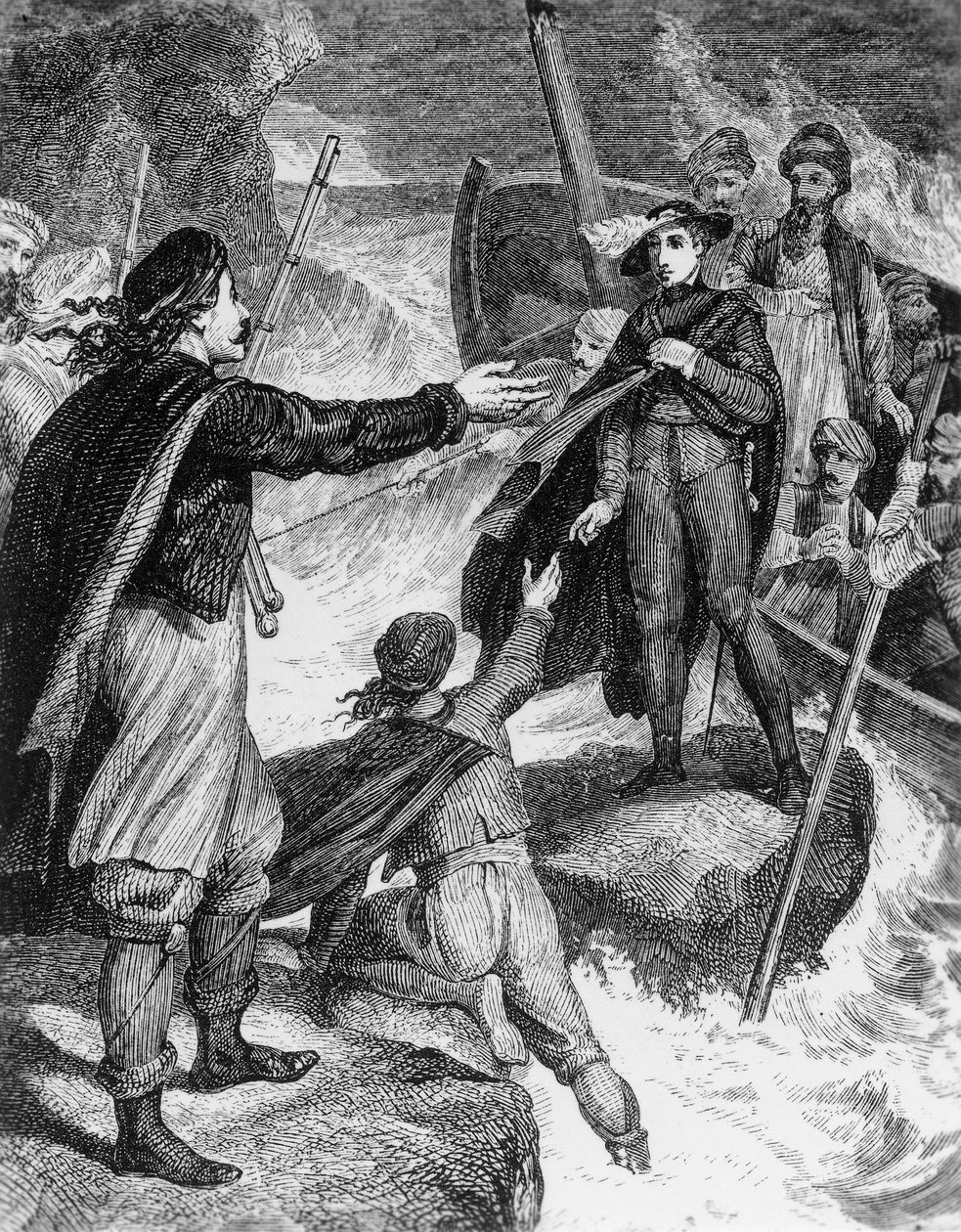 Illustration from work by George Gordon Byron, engraving, from complete works of Lord Byron by George Gordon Byron