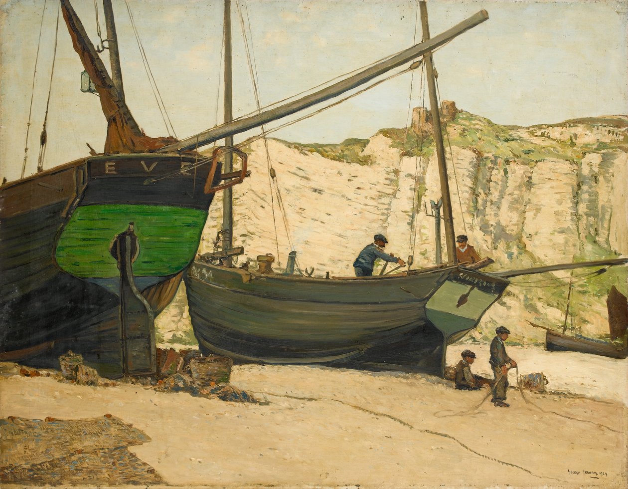 Hastings Luggers on Hastings Beach by George Graham