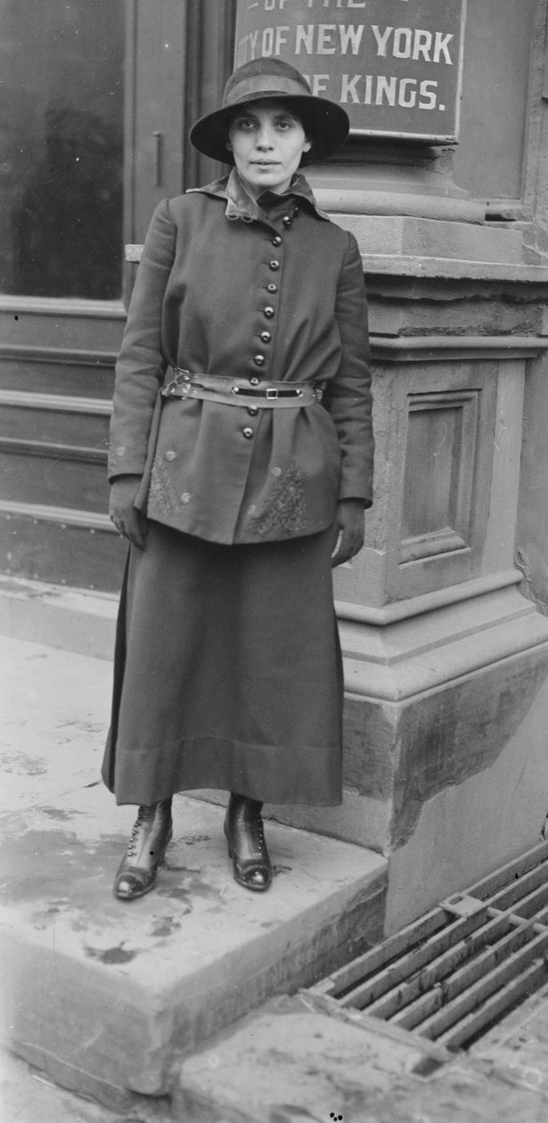 Fania Mindell probably taken during the Brownsville Trial, 1917 by George Grantham Bain