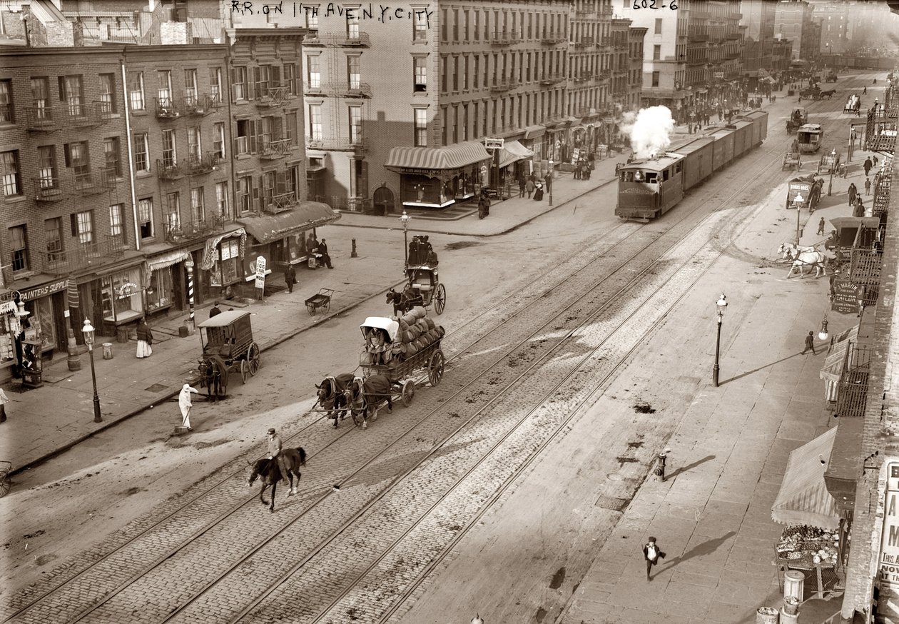 Eleventh Avenue and New York Central Railroad by George Grantham   Bain News Service Bain