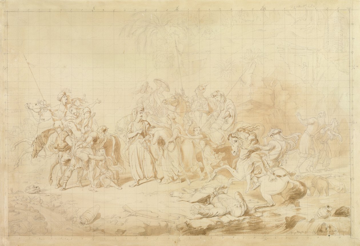 Banditti of Kurdistan Assisting Georgians in Surprising and Carrying off Circassian Women by George Hayter