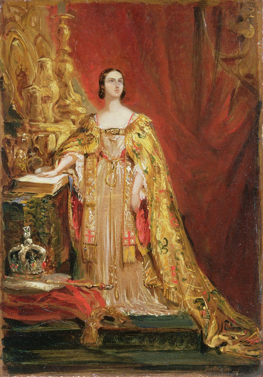 Queen Victoria Taking the Coronation Oath, 28th June 1838 by George Hayter