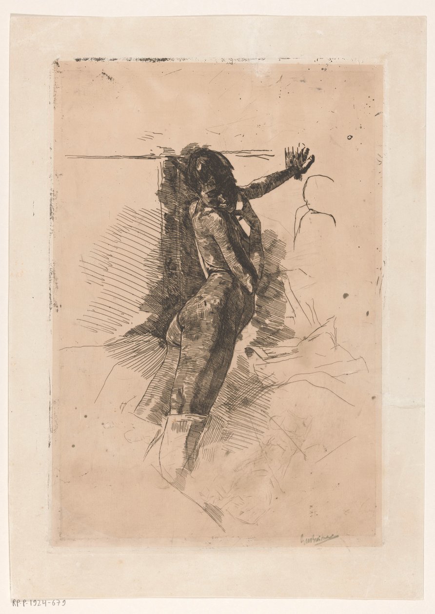 Standing Naked Woman by George Hendrik Breitner (signed by artist)