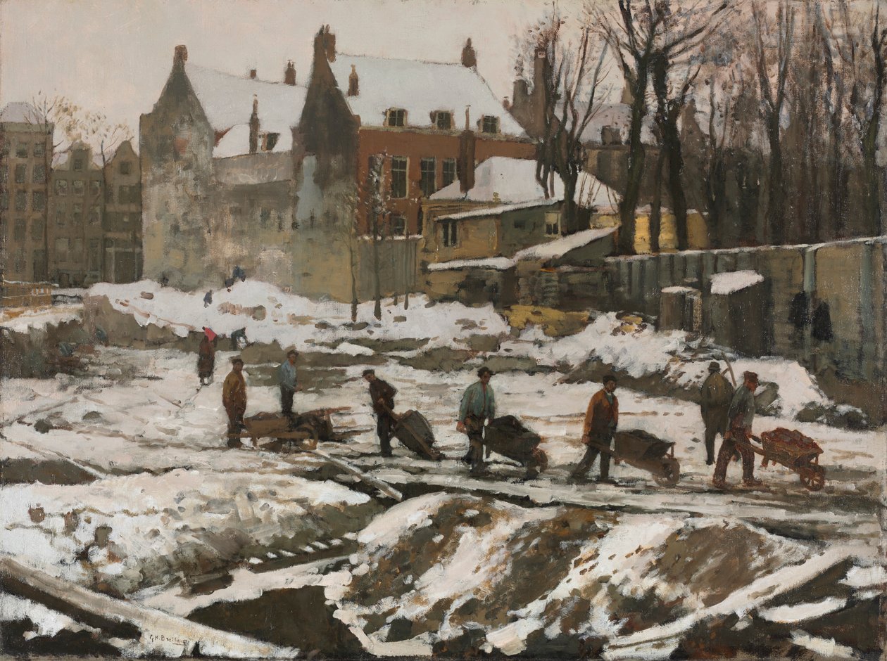 Construction Site in Amsterdam, c. 1902 by George Hendrik Breitner