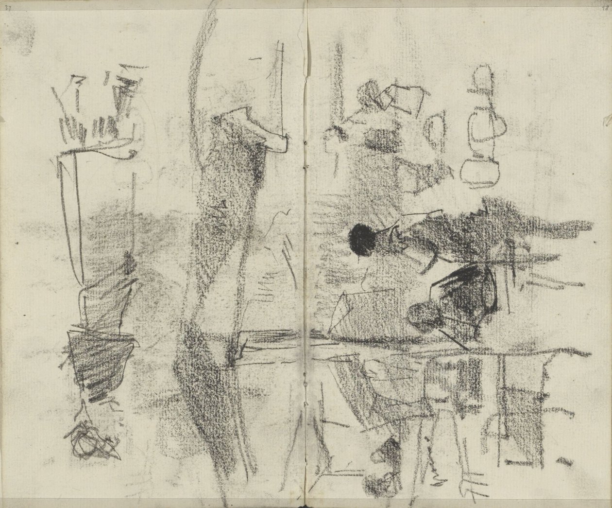 Figures, Possibly at a Market or Establishment by George Hendrik Breitner