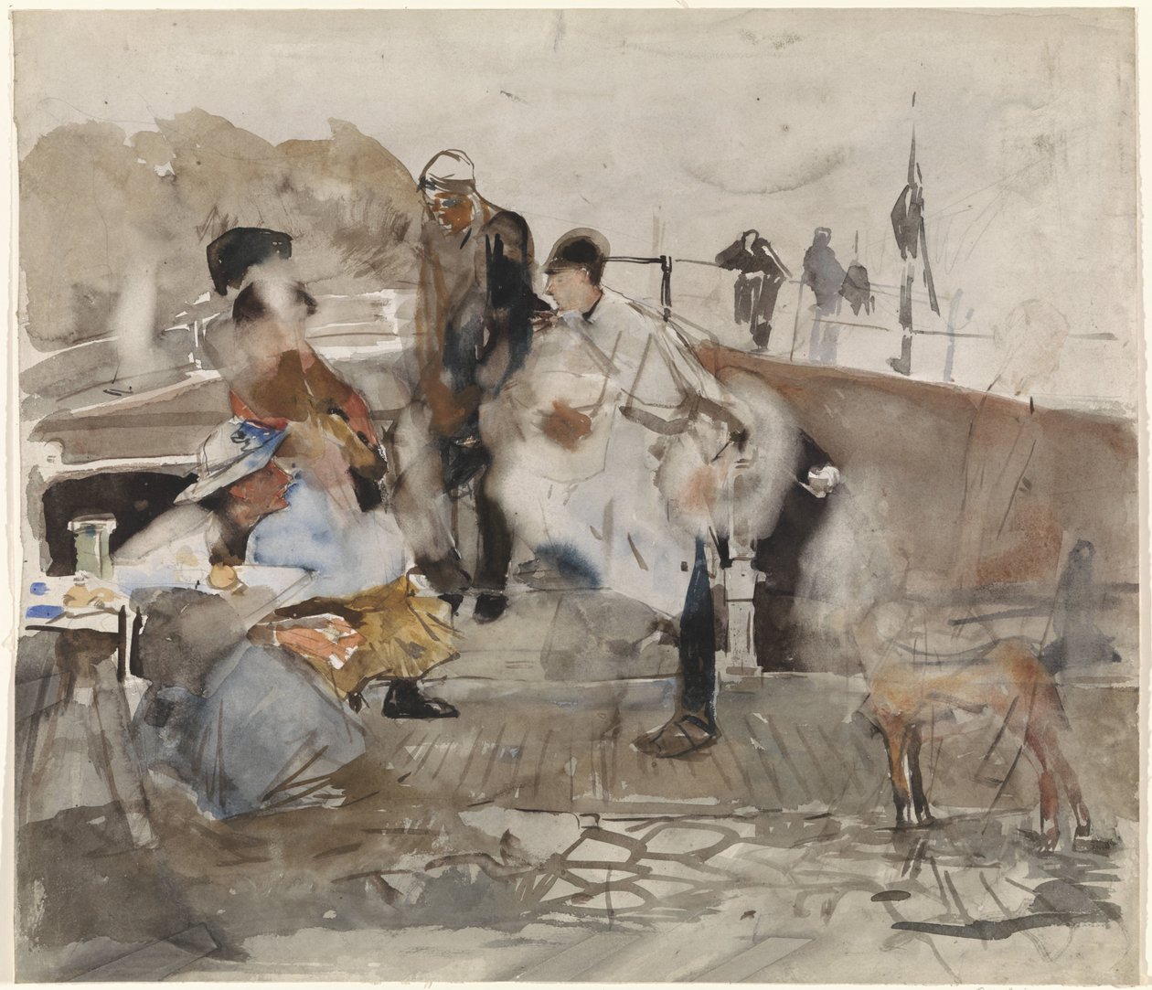 Company on a Boat by George Hendrik Breitner