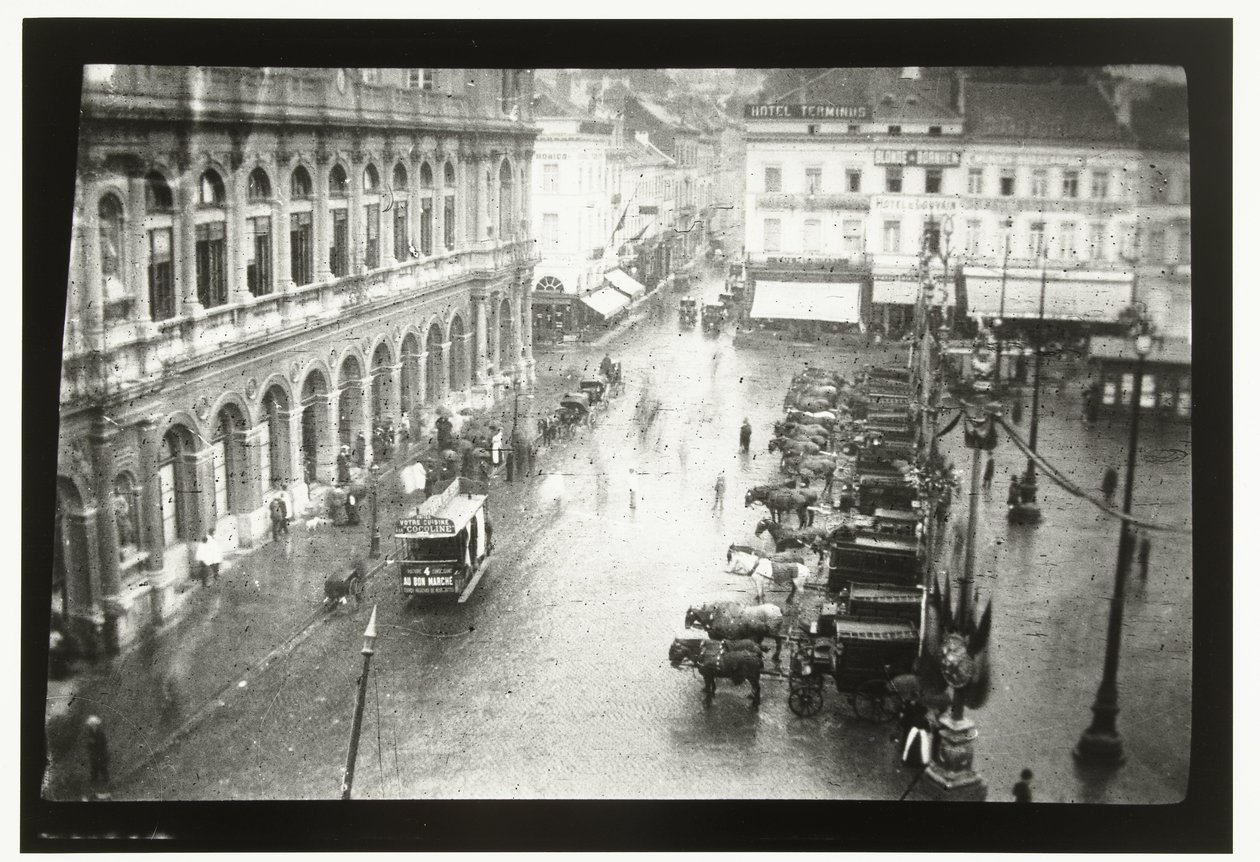 View of Brussels-North Station and Rogier Square in Brussels by George Hendrik Breitner