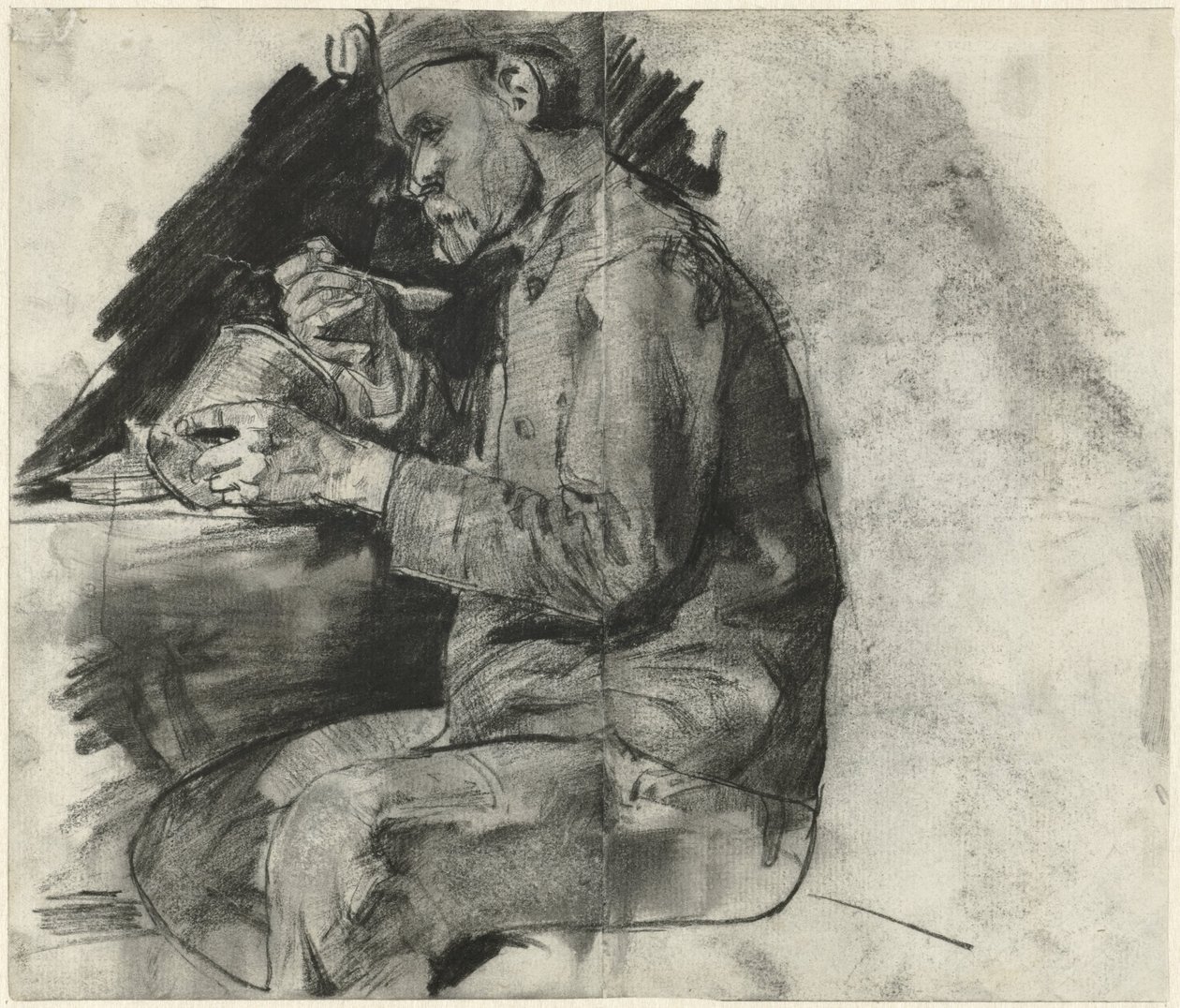 Soldier Sitting and Eating by George Hendrik Breitner