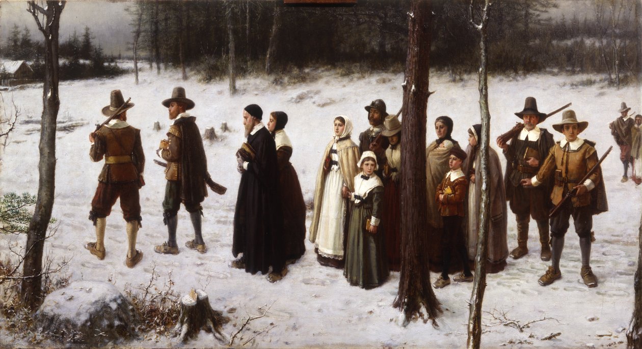 Pilgrims Going to Church by George Henry Boughton